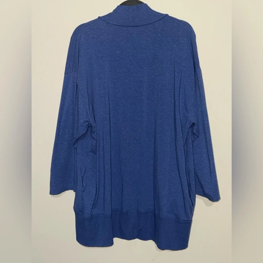 GAP Blue Open-Front Draped Cardigan